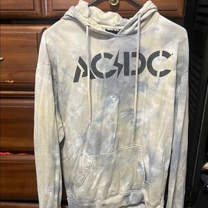 AC/DC Men's Hoodie Sweater - Gray Tie-Dye